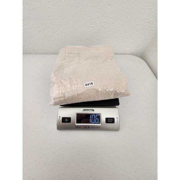 Domecil Dress Womens M/L Beige Sleeveless Square Neck Pinafore Pockets Natural - Picture 8 of 8